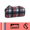 Derka polarowa FLEECE CHECK Classic Sports S/S 25 - Eskadron - steel blue/white/navy/coral blossom